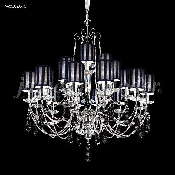 James R. Moder Tassel Collection Large Entry Crystal Chandelier in Silver 96010S22