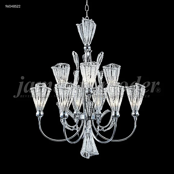 James R. Moder Jewelry Collection Crystal Chandelier in Silver 96048S22