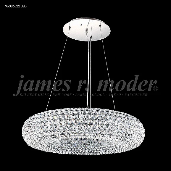 James R. Moder Contemporary Collection Crystal Chandelier in Silver 96086S22