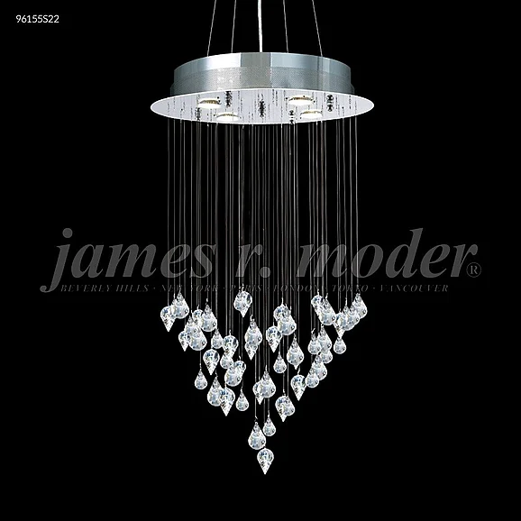 James R. Moder Medallion Collection Crystal Chandelier in Silver 96155S22