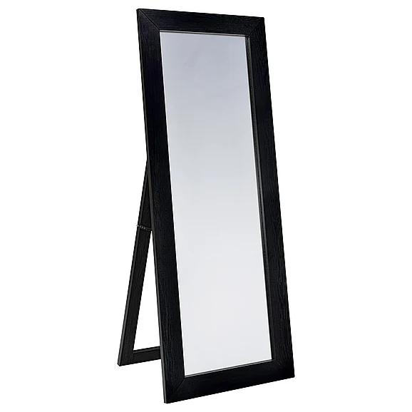 Coaster Cadence Tempered Glass Full Length Standing Mirror Black Oak 961653