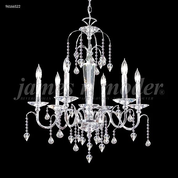 James R. Moder Medallion Collection Crystal Chandelier in Silver 96166S22