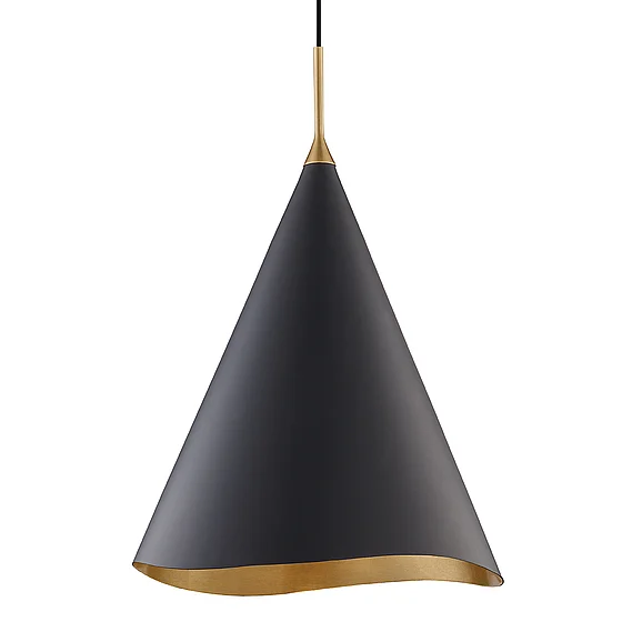 Hudson Valley Lighting Martini Pendant 9618-GL/BLK