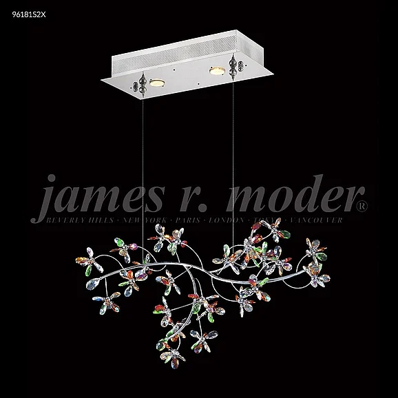 James R. Moder Continental Fashion Collection Crystal Chandelier in Silver 96181S22