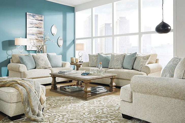 Monaghan 2-Piece Living Room Set in Sandstone