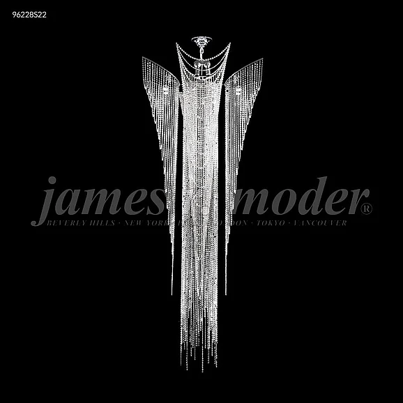James R. Moder Medallion Collection Large Entry Crystal Chandelier in Silver 96228S22
