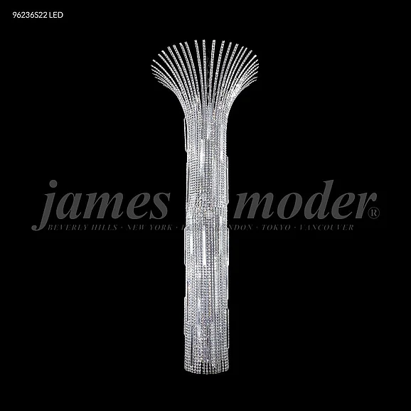 James R. Moder Medallion Collection Large Entry Crystal Chandelier in Silver 96236S22