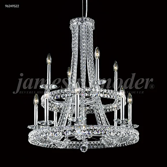 James R. Moder Ashton Collection Crystal Chandelier in Silver 96249S22