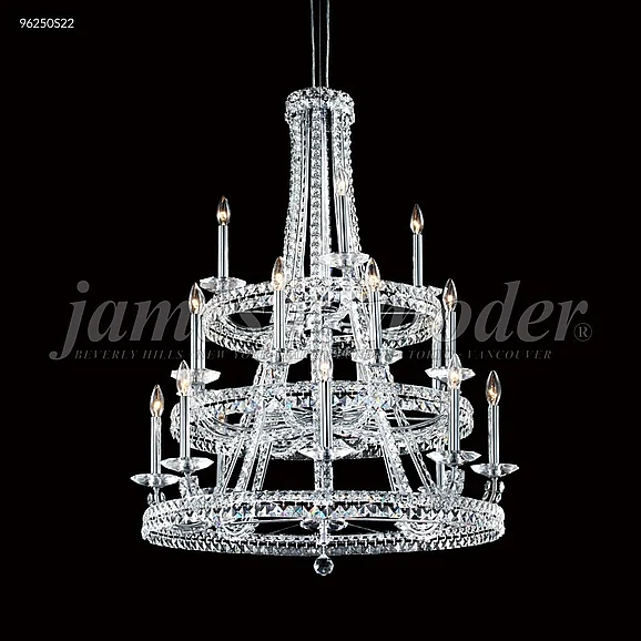 James R. Moder Ashton Collection Large Entry Crystal Chandelier in Silver 96250S22