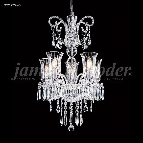 James R. Moder Venetian Collection Crystal Chandelier in Silver 96265S22