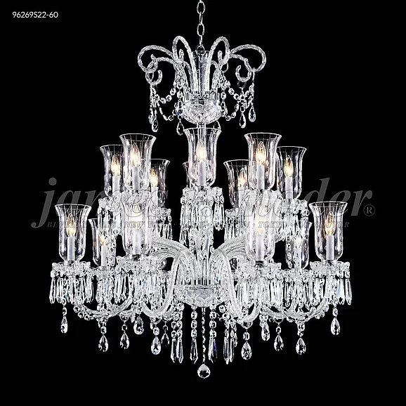 James R. Moder Venetian Collection Large Entry Crystal Chandelier in Silver 96269S22-60