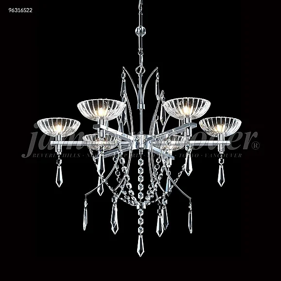 James R. Moder Medallion Collection Crystal Chandelier in Silver 96316S22
