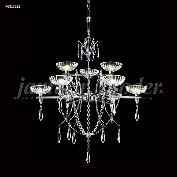 James R. Moder Medallion Collection Crystal Chandelier in Silver 96319S22