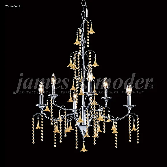 James R. Moder Murano Collection Crystal Chandelier in Silver 96326S22E