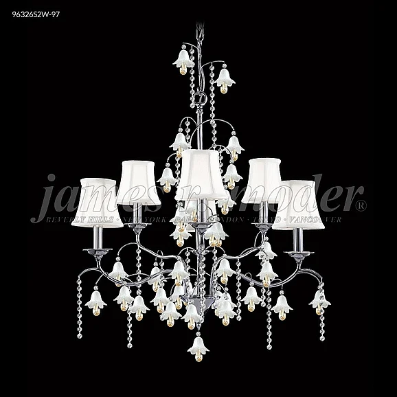 James R. Moder Murano Collection Crystal Chandelier in Silver 96326S22W-97