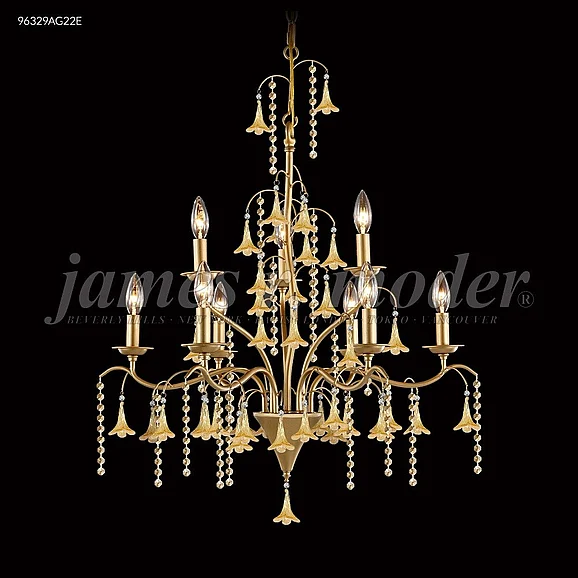 James R. Moder Murano Collection Crystal Chandelier in Silver 96329S22E