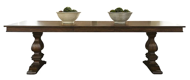 Liberty Furniture Armand Trestle Table in Antique Brownstone 242-4206