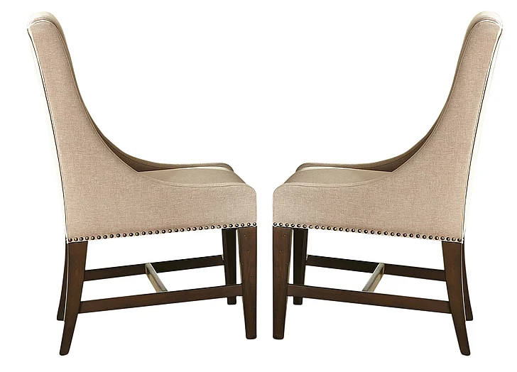 Liberty Furniture Armand Upholstered Side Chair in Antique Brownstone (Set of 2) 242-C6501S