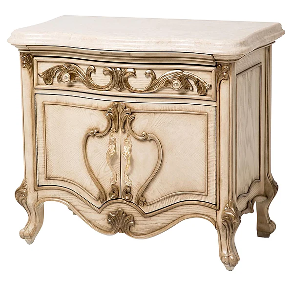 Aico Platine de Royale 2 Door Nightstand in Champagne 09040R-201