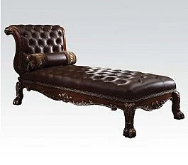Acme Dresden Chaise in Cherry Oak 96487