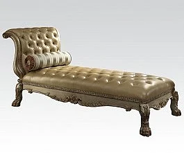 Acme Dresden Chaise in Golden Patina 96489
