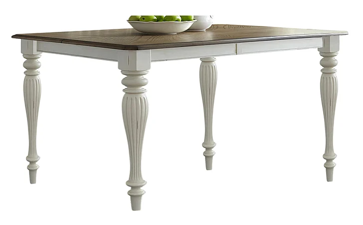 Liberty Furniture Cumberland Creek Rectangular Leg Table in Nutmeg/White 334-T4078 CLOSEOUT