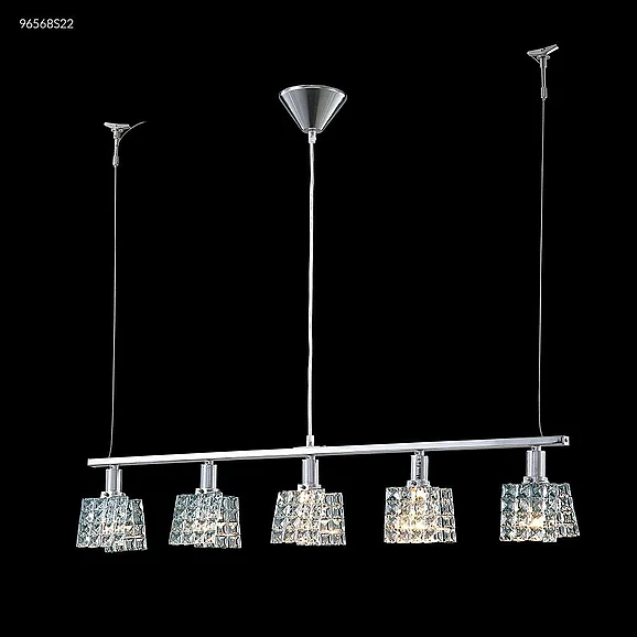 James R. Moder Fashionable Broadway Collection Crystal Chandelier in Silver 96568S22