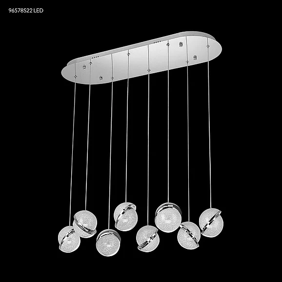 James R. Moder Crystal Ice Collection Crystal Chandelier in Silver 96578S22LED
