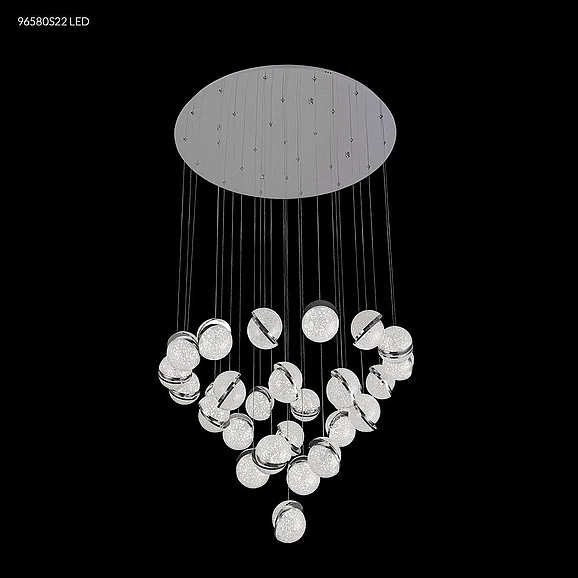 James R. Moder Crystal Ice Collection Crystal Chandelier in Silver 96580S22LED