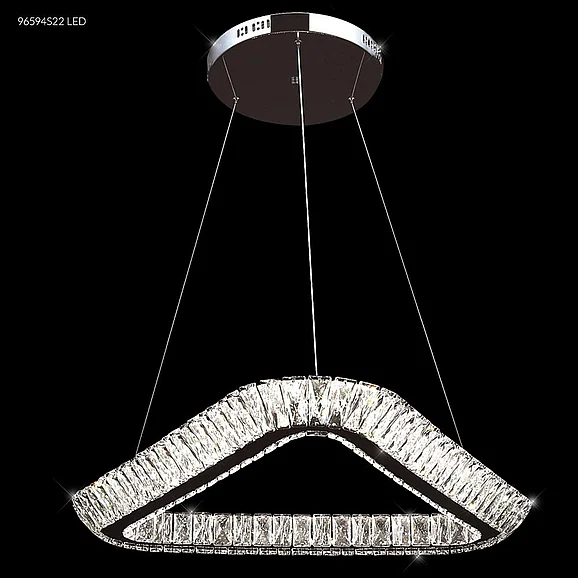 James R. Moder Galaxy Collection Acrylic Chandelier in Silver 96594S22LED