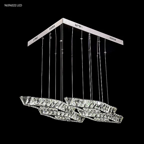James R. Moder Galaxy Collection Acrylic Chandelier in Silver 96596S22LED