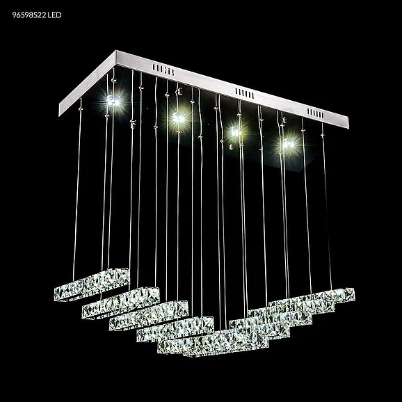 James R. Moder Galaxy Collection Acrylic Chandelier in Silver 96598S22LED