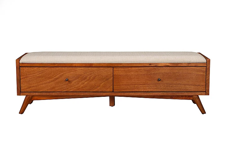 Alpine Furniture Flynn Bench in Acorn 966-12