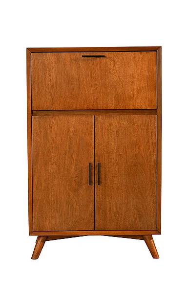 Alpine Furniture Flynn Large Bar Cabinet in Acorn 966-16