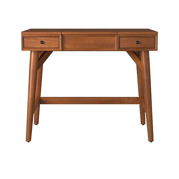 Alpine Furniture Flynn Bedroom Vanity in Acorn 966-19
