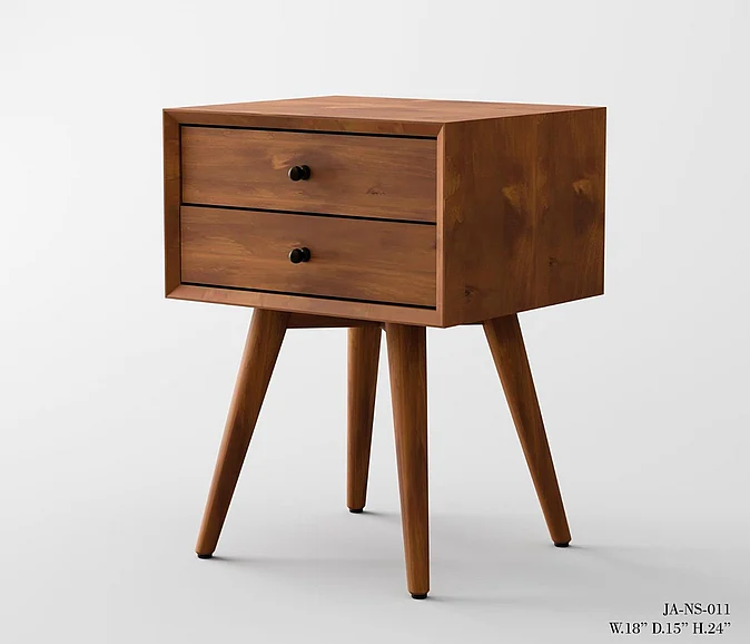 Alpine Furniture Flynn Small Nightstand in Acorn 966-32