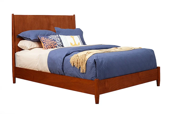 Alpine Furniture Flynn Cal King Panel Bed in Acorn 966-07CK