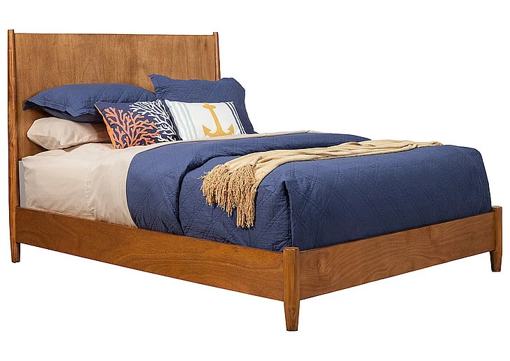 Alpine Furniture Flynn Cal King Panel Bed in Acorn 966-07CK