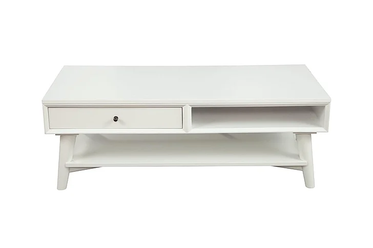 Alpine Furniture Flynn Coffee Table in White 966-W-61