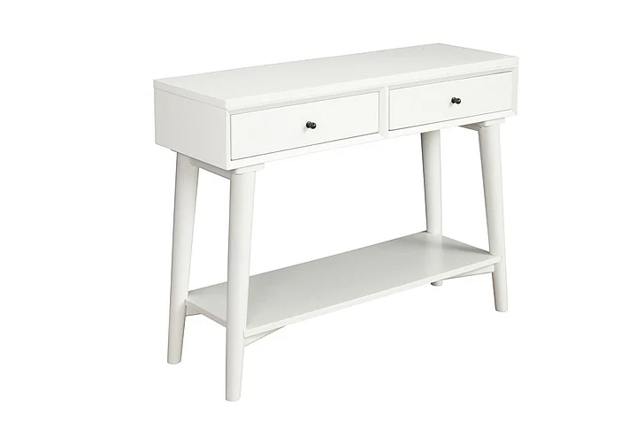 Alpine Furniture Flynn Console Table in White 966-W-63