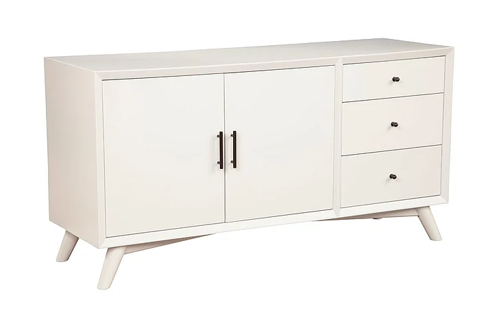 Alpine Furniture Flynn Sideboard in White 966-W-64