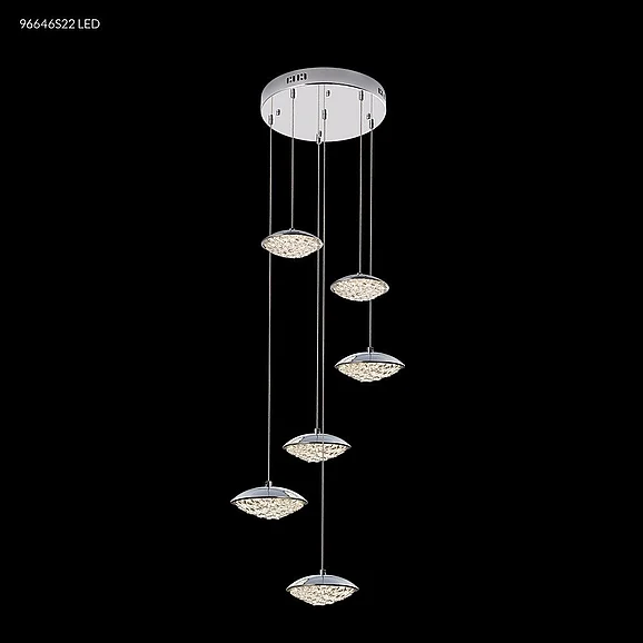 James R. Moder Galaxy Collection Crystal Chandelier in Silver 96646S22LED
