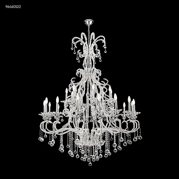 James R. Moder Pearl Collection Crystal Chandelier in Silver 96660S22