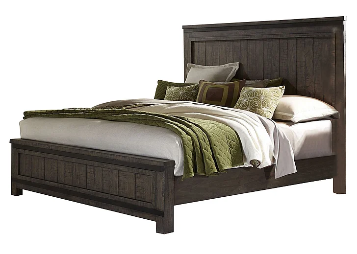 Liberty Thornwood Hills King Panel Bed in Rock Beaten Gray 759-BR-KPB