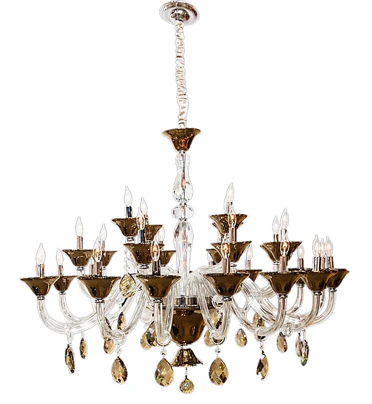 Aico Lighting Rundale 28 Light Chandelier in Clear and Chrome LT-CH919-28CLR