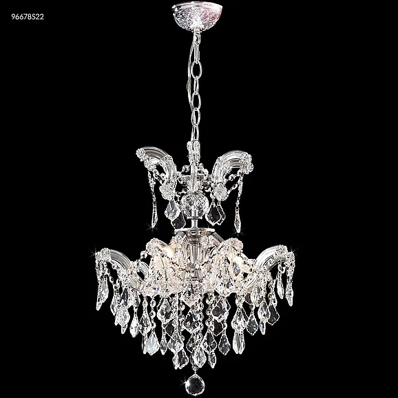 James R. Moder Maria Theresa Semi-flush Collection Crystal Chandelier in Silver 96678S22