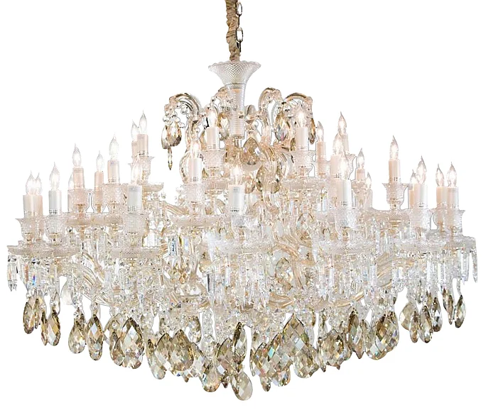Aico Lighting San Carlo 37 Light Chandelier in Clear and Gold LT-CH917-37GLD