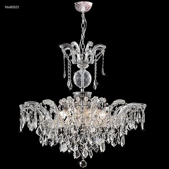 James R. Moder Maria Theresa Semi-flush Collection Crystal Chandelier in Silver 96680S22
