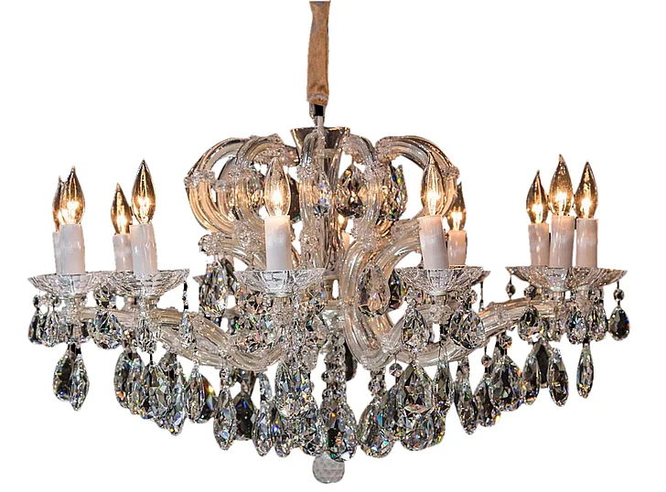 Aico Lighting Alhambra 12 Light Chandelier in Clear and Silver LT-CH923-12SVL