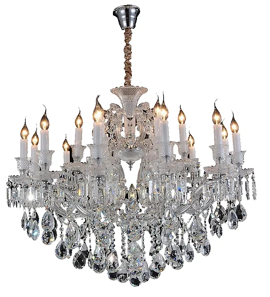 Aico Lighting Chambord 25 Light Chandelier in Clear and Chrome LT-CH904-25CLR